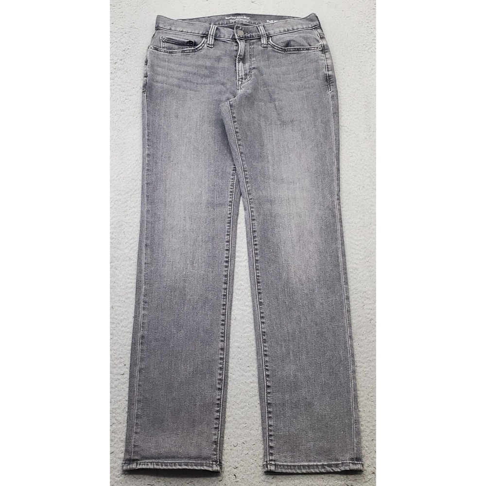 Banana Republic Travel Jeans Mens 31x32 Gray Washwell Denim Slim Fit Streetwear